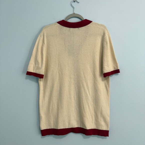 Art of Rhetoric Mens M Button Up Knit Shirt Cardigan Lobsters Pockets - Picture 3 of 7